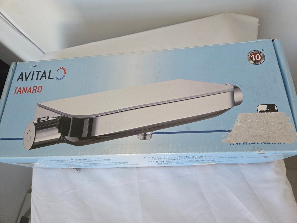 AVITAL Douche thermostaatkraan met tray Tanaro chroom, Ophalen of Verzenden, Nieuw, Chroom, Douche