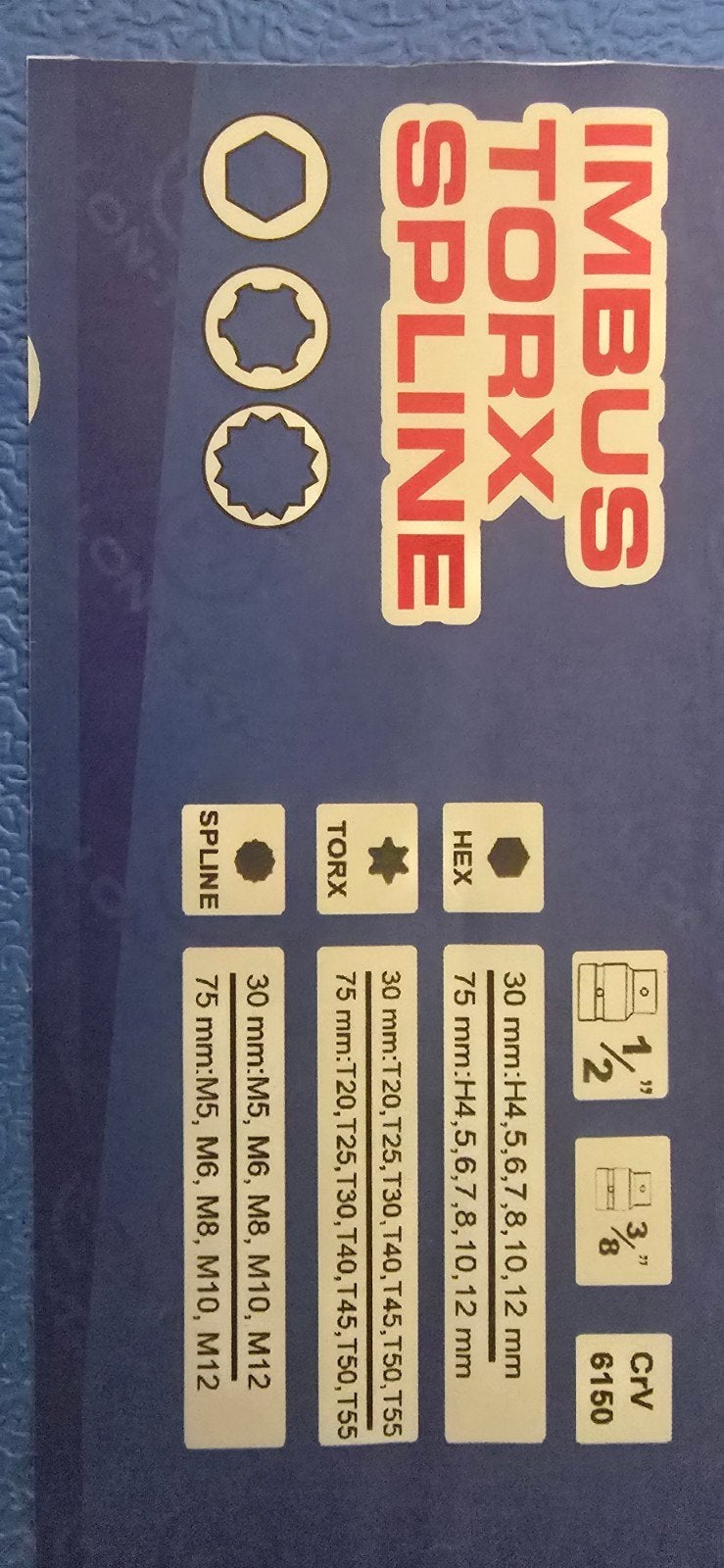 Uitgebreide Bitset: Imbus, Torx, Spline (CRV 6150), Ophalen of Verzenden, Nieuw, Bitset, Overige merken