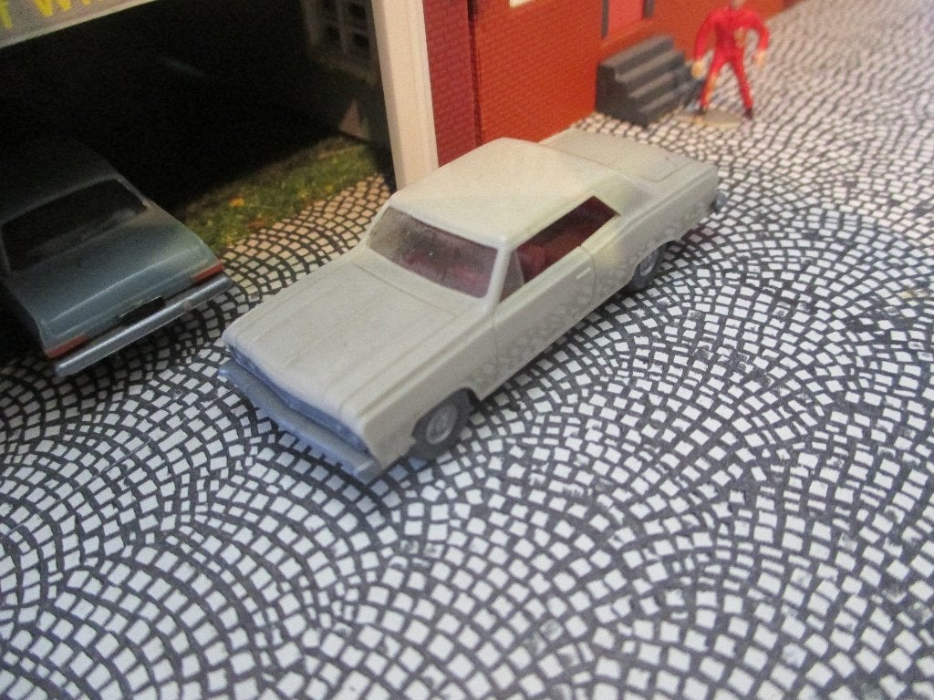 Chevrolet Chevelle Malibu Coupé - Wiking 220 hellgelbgrau, Hobby en Vrije tijd, Modelauto's | 1:87, Ophalen of Verzenden, Gebruikt