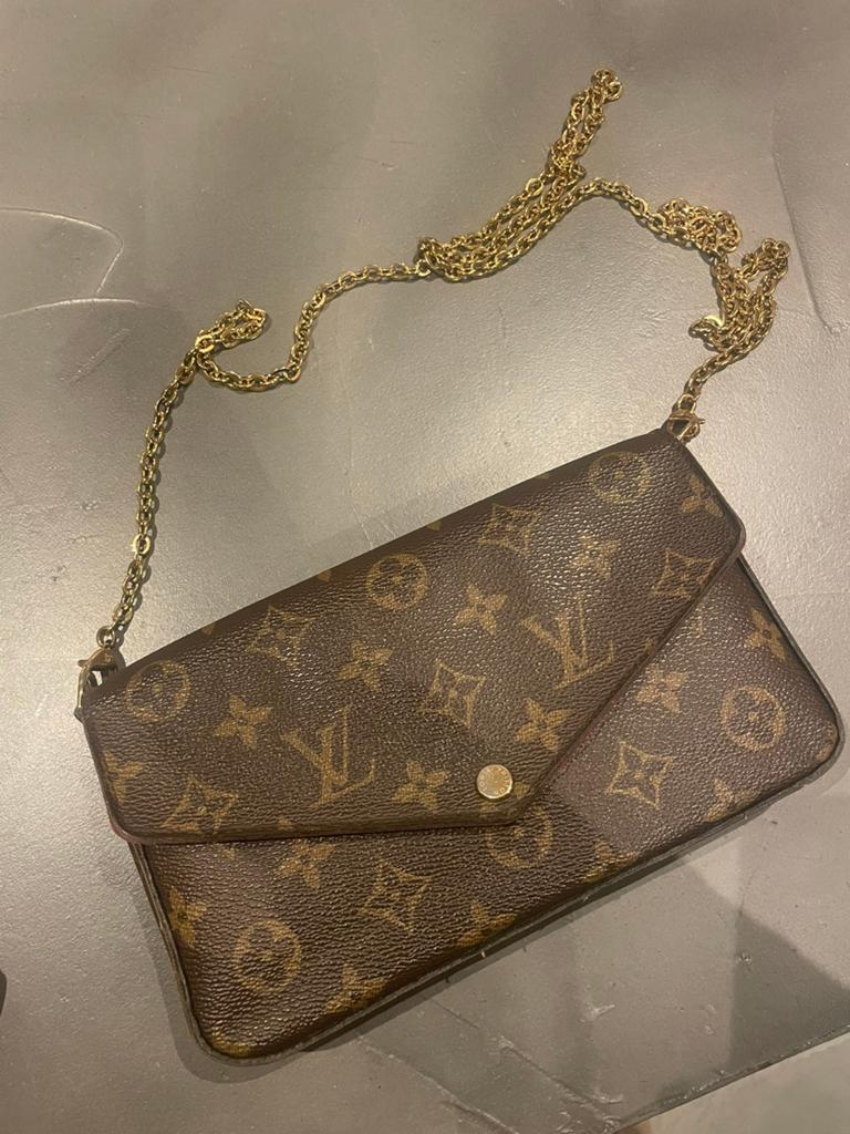 Louis Vuitton Pochette Félicie, Sieraden, Tassen en Uiterlijk, Tassen | Damestassen, Ophalen, Gebruikt, Bruin, Handtas