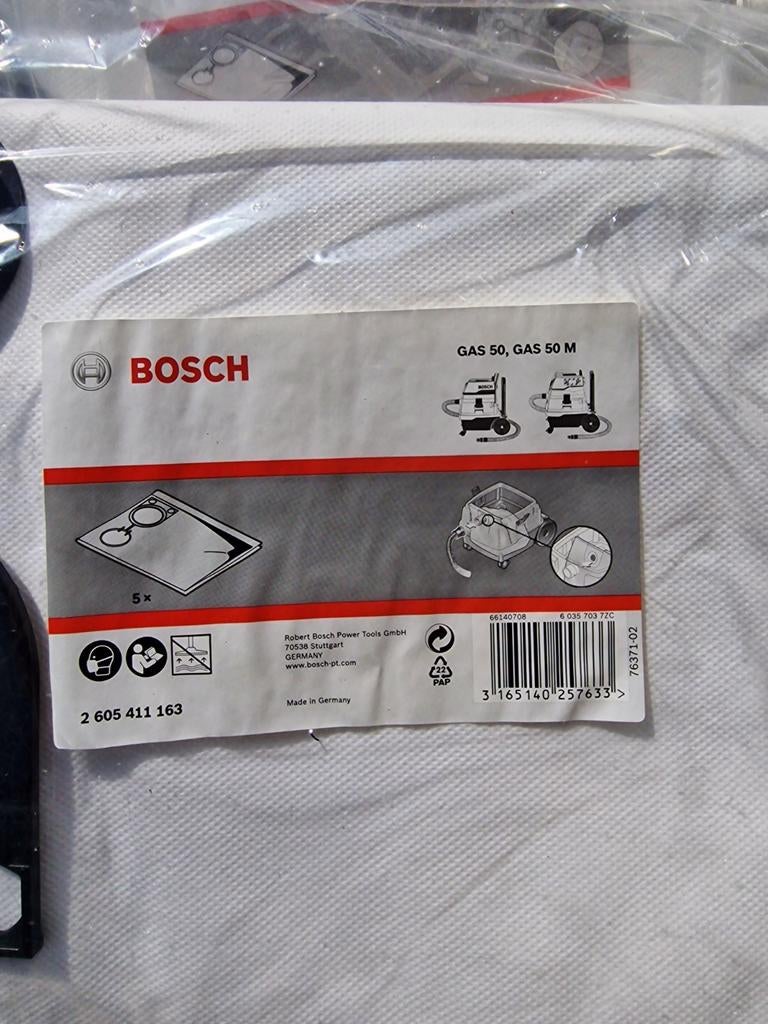 20 Bosch stofzuigerzakken GAS 50 / PAS 11-21 / 12-27, Ophalen of Verzenden, Nieuw, Stofzak, Overige typen