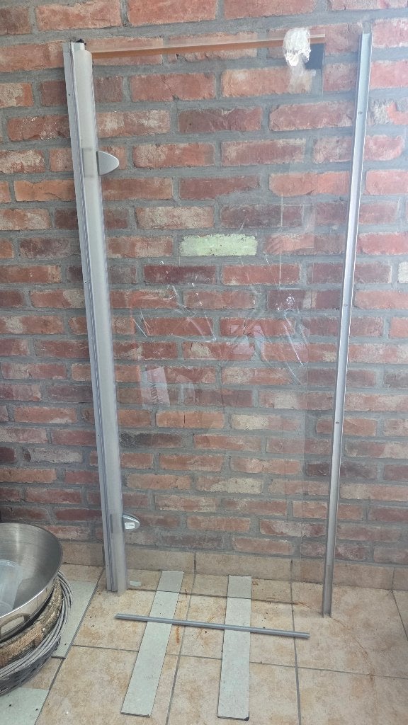 Badscherm, Gebruikt, 100 tot 150 cm, Overige typen, Minder dan 25 cm