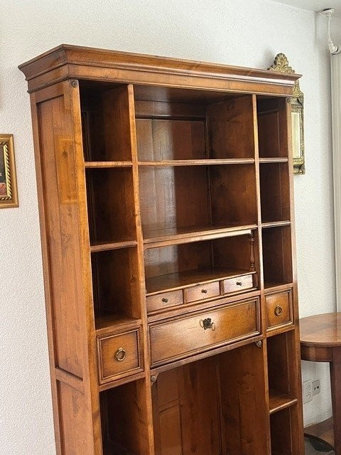 mooie (kersen) houten secretaire - boekenkast, Ophalen, Gebruikt