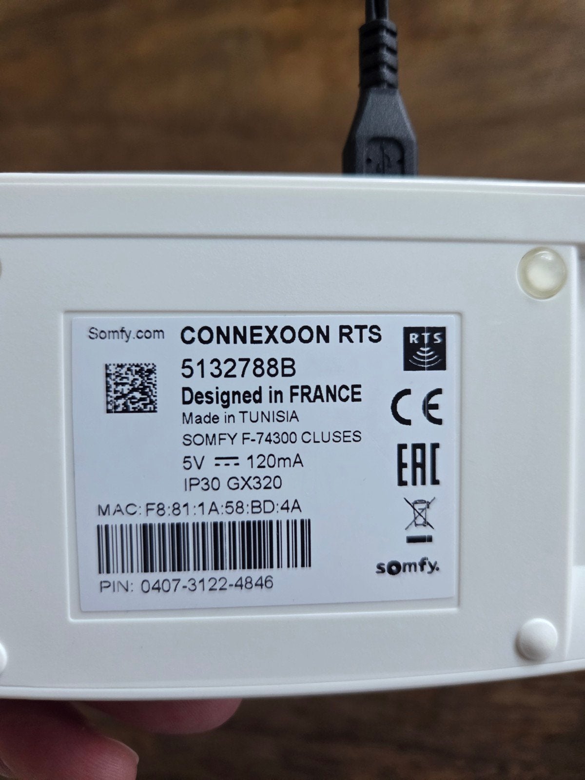 Somfy Connexoon RTS Hub - Smart Home Bediening, Ophalen of Verzenden, Zo goed als nieuw, Somfy