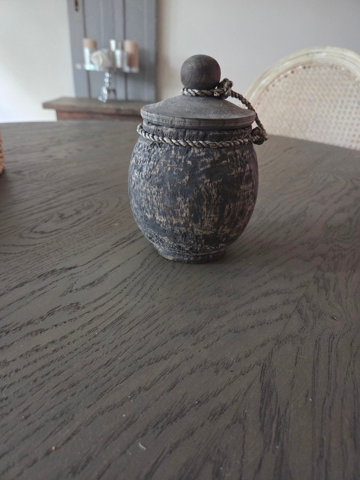 hout kruikje, Huis en Inrichting, Woonaccessoires | Stolpen, Ophalen of Verzenden