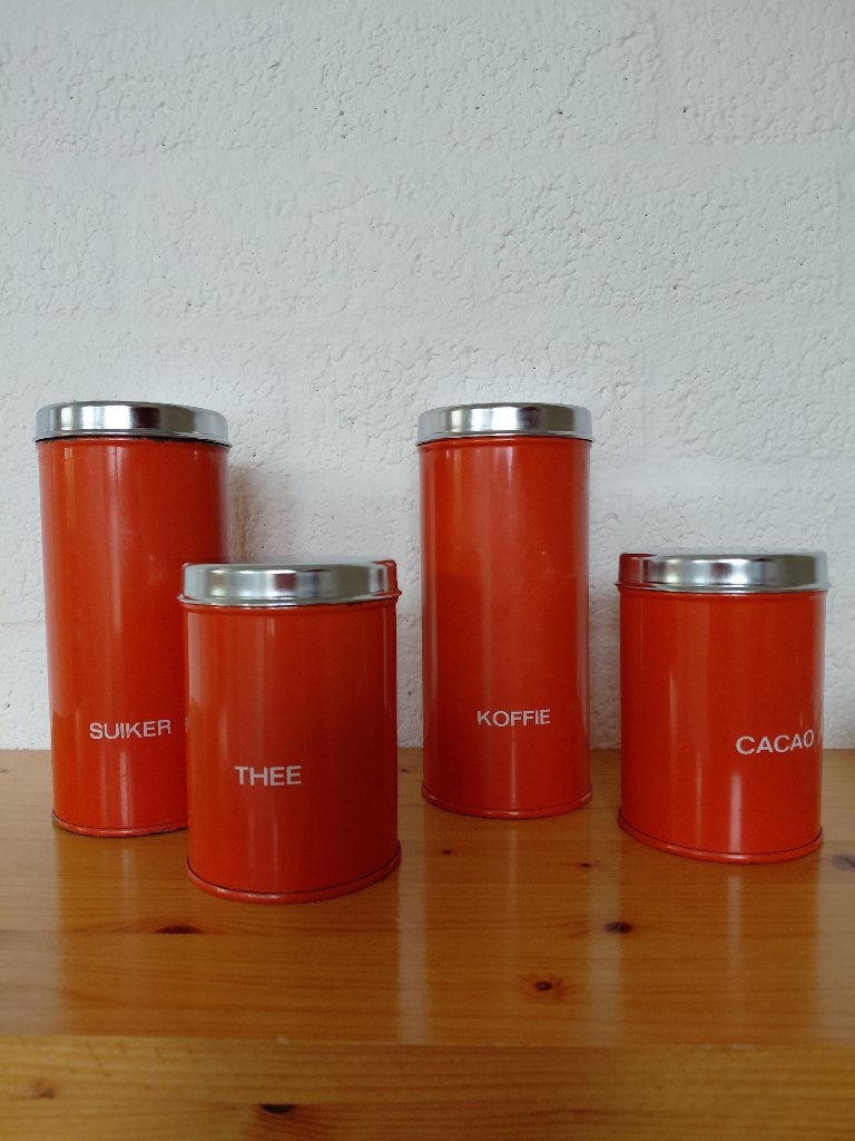 Superleuke vintage voorraadbussen Brabantia, Gebruikt, Ophalen of Verzenden, Voorraadpot, Metaal