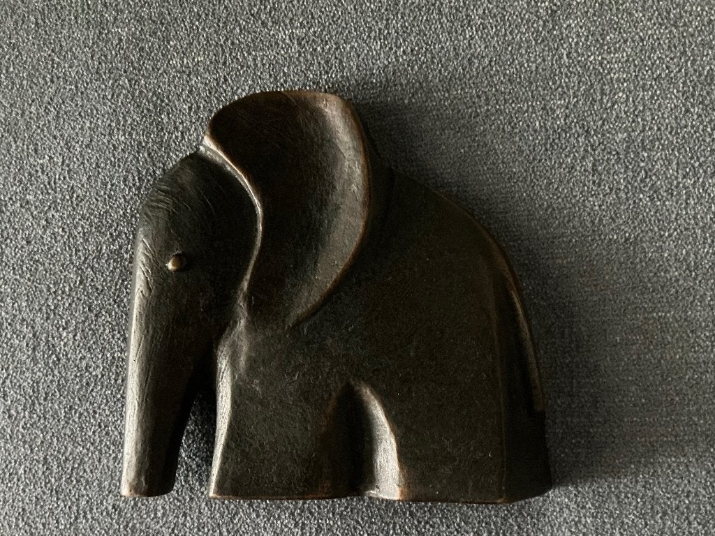 Bronzen olifant, Ophalen of Verzenden, Brons