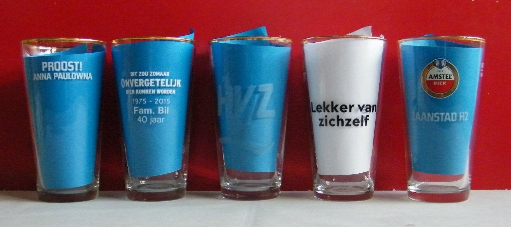 Amstel Bier Glazen -36-, Verzamelen, Biermerken, Ophalen, Zo goed als nieuw, Glas of Glazen, Amstel