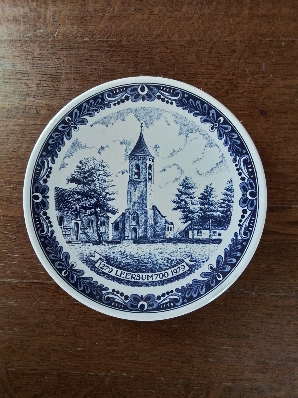 Wandbord van Leersum. 1279 - 1979. Delfs blauw., Antiek en Kunst, Ophalen of Verzenden