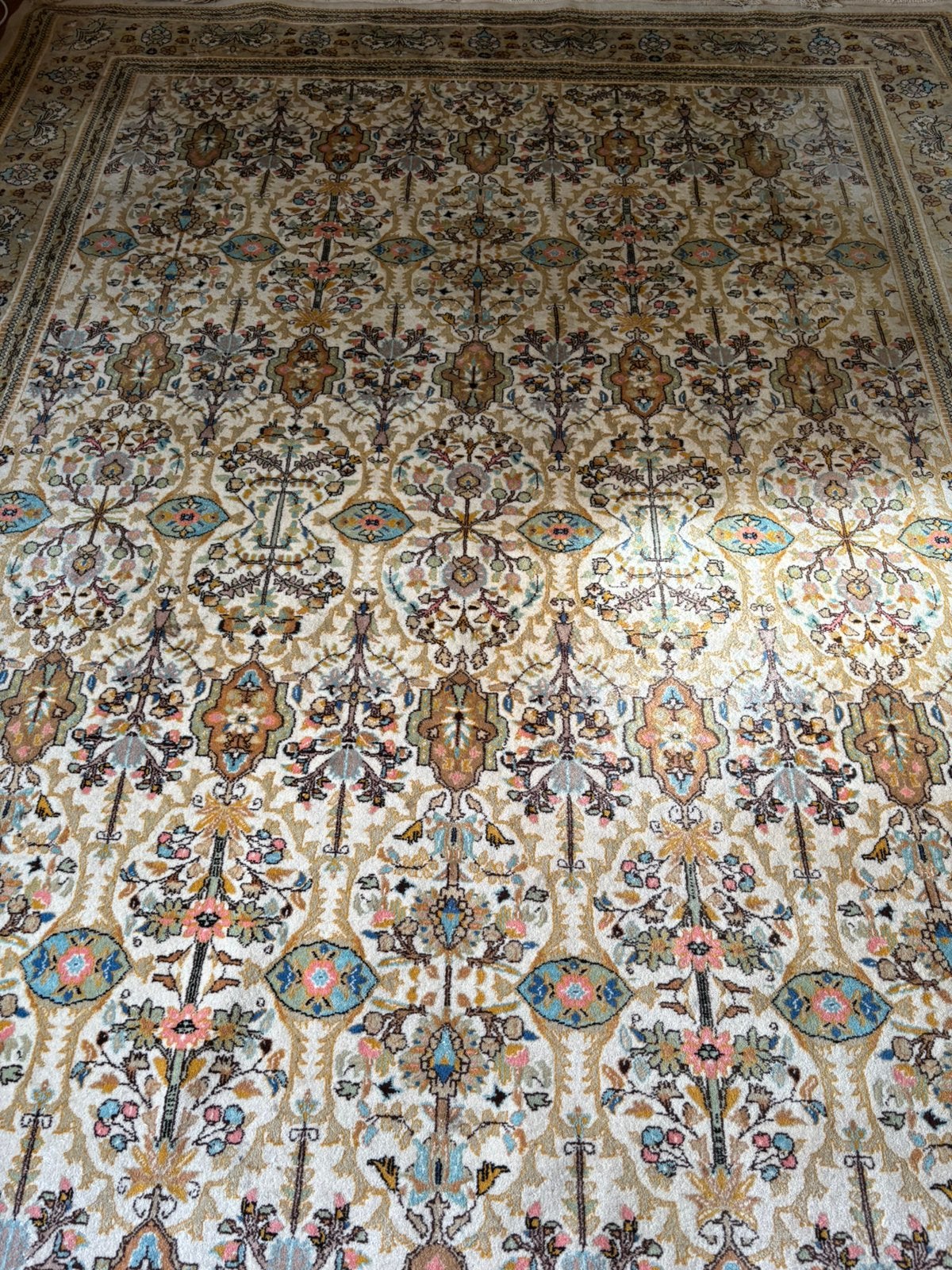 Bijzonder Perzisch tapijt, wol en hand geknoopt, 340 x 240cm, Ophalen, Gebruikt, Perzisch, 200 cm of meer