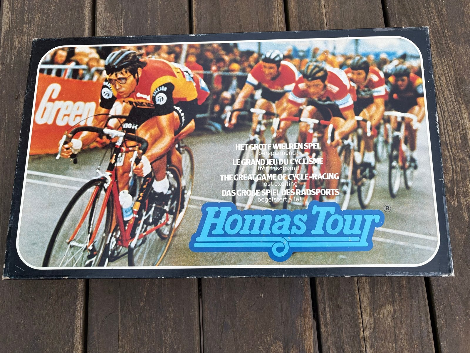 Vintage Homas Tour - wielrenner bordspel jaren '70/'80, Drie of vier spelers, Ophalen of Verzenden, Gebruikt