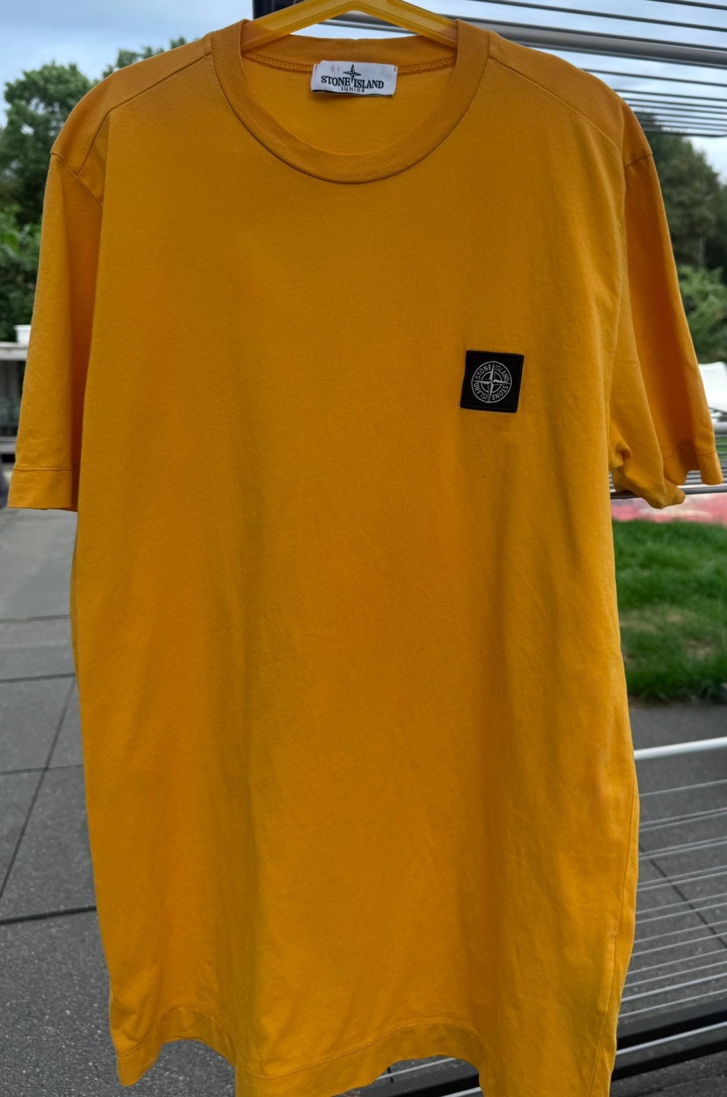Stone Island (junior), Ophalen of Verzenden, Gedragen, Maat 46 (S) of kleiner, Geel