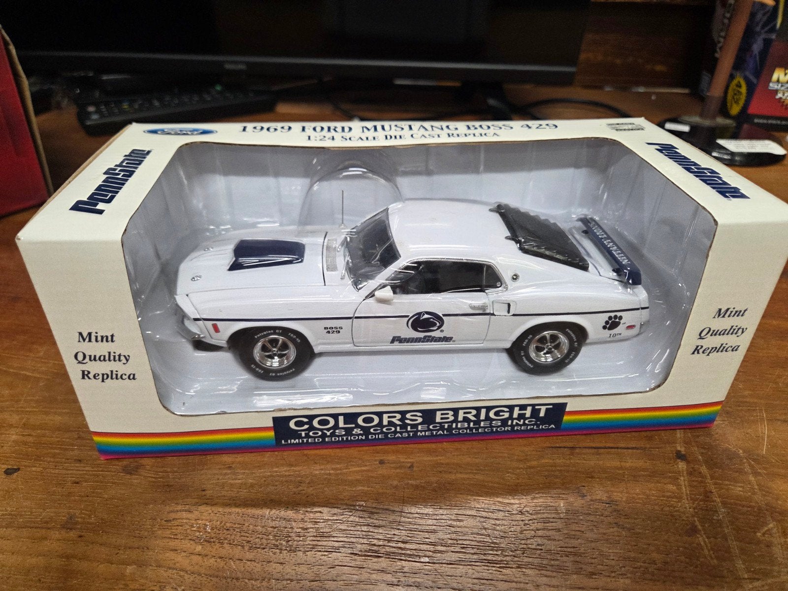 1969 Ford Mustang Boss 429 schaal 1:24 PennState car, Overige merken, Auto, ., Ophalen of Verzenden