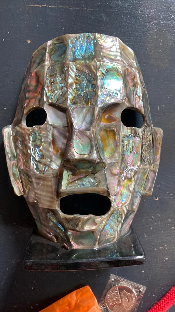 Mexicaanse maya dodenmasker in goede staat, Antiek en Kunst, Ophalen of Verzenden