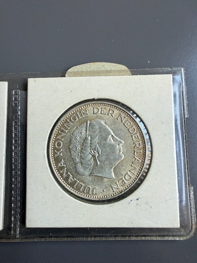 2,5 gulden 1966, Postzegels en Munten, Koningin Juliana, Zilver, Ophalen of Verzenden, Losse munt