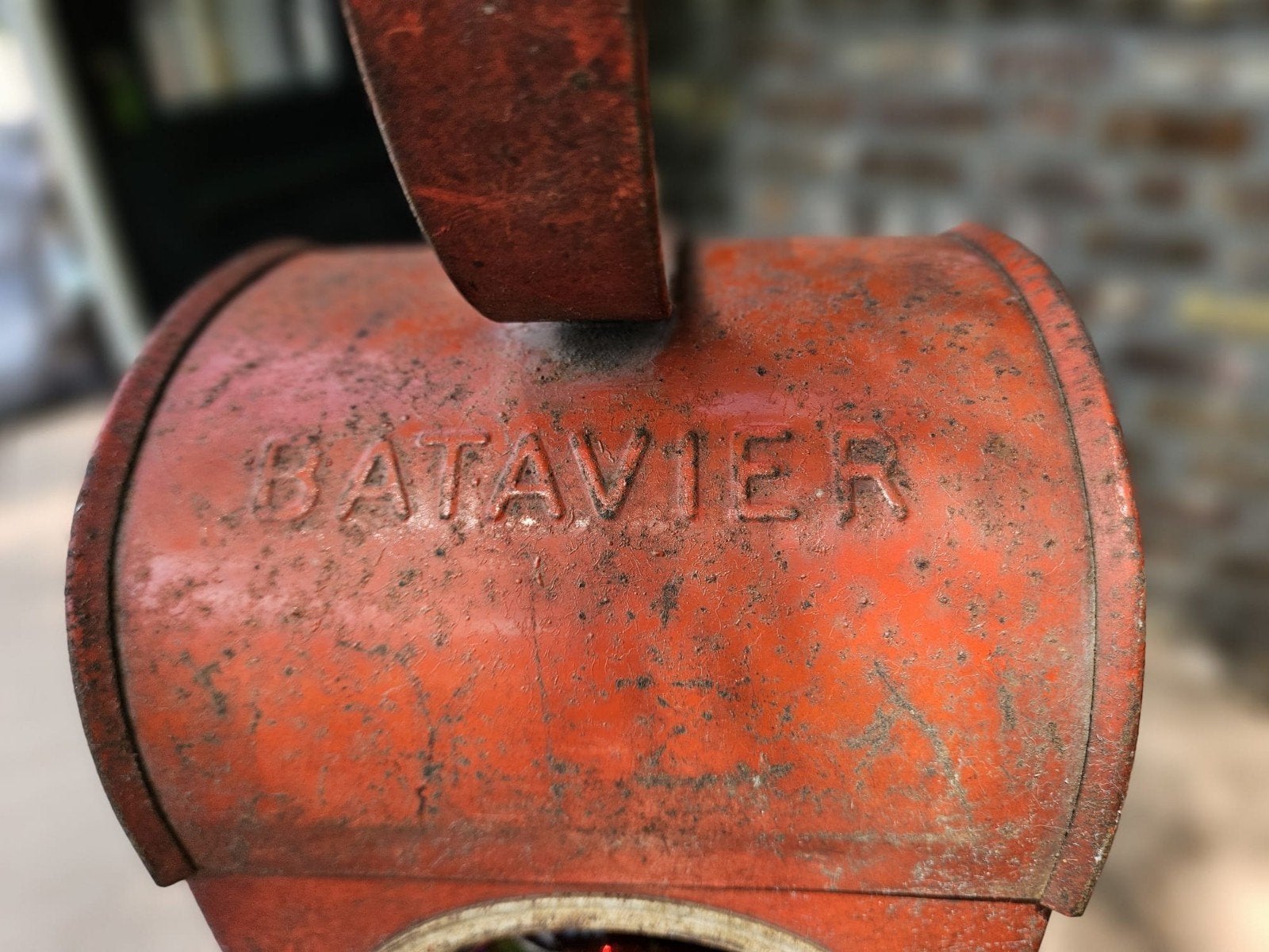 Vintage Batavier spoorweglantaarn - rode seinlamp, Ophalen of Verzenden
