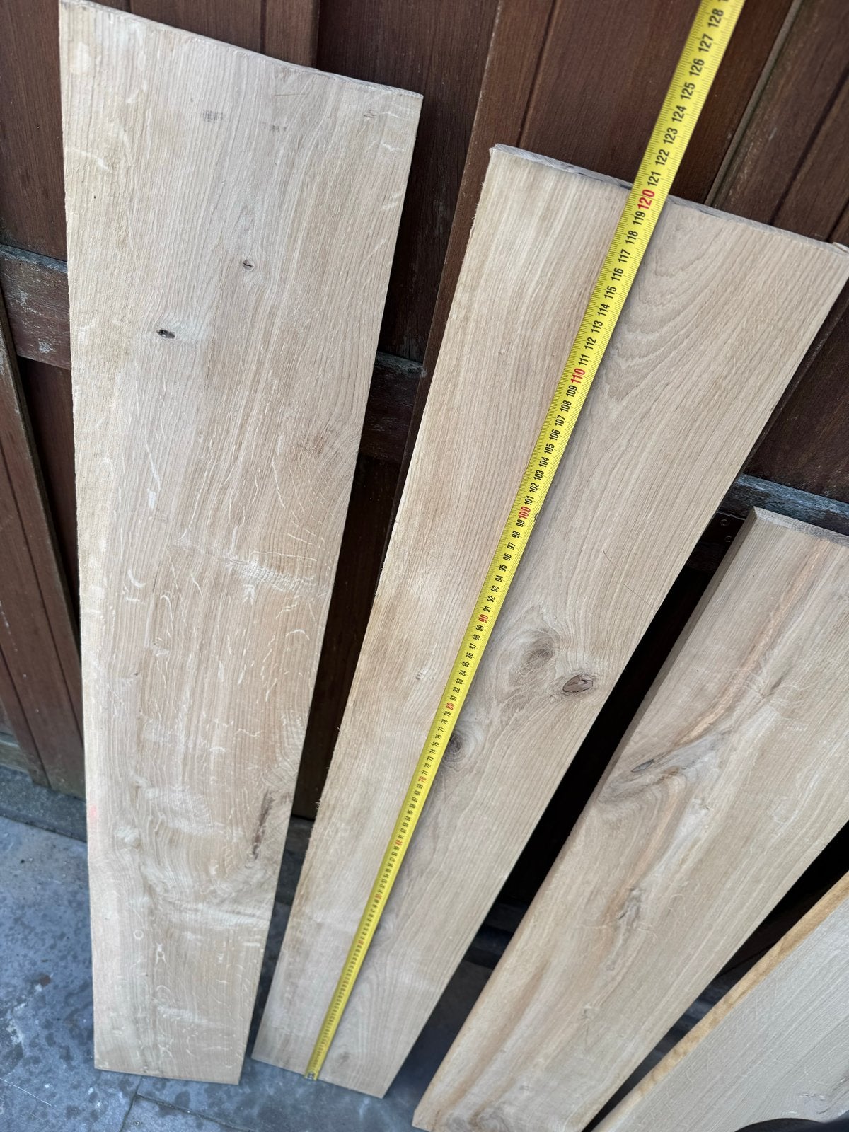 Eikenhouten planken - Ideaal voor vensterbank, Doe-het-zelf en Verbouw, Hout en Planken, Gebruikt, 25 tot 50 mm, Eiken, Ophalen of Verzenden