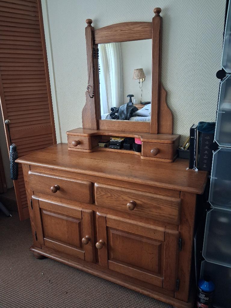 Slaapkamer dressoir emet spiegel, Ophalen, Gebruikt, 100 tot 125 cm, Minder dan 100 cm
