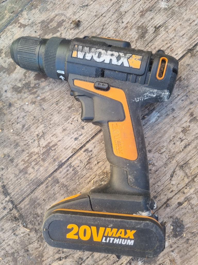 Works 20v accutol met accu en zonder lader, Ophalen of Verzenden, Gebruikt, Boor- en Schroefmachine