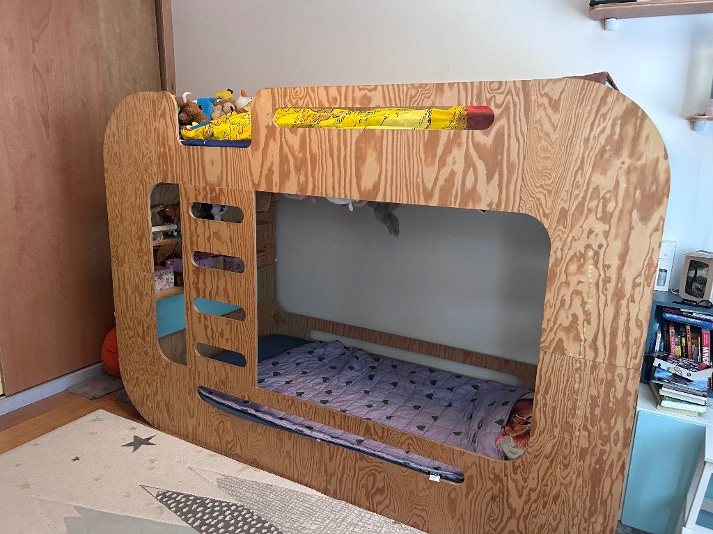 Houten Stapelbed van Coco Petit, Kinderen en Baby's, Kinderkamer | Stapelbedden en Hoogslapers, Ophalen, Gebruikt, Stapelbed