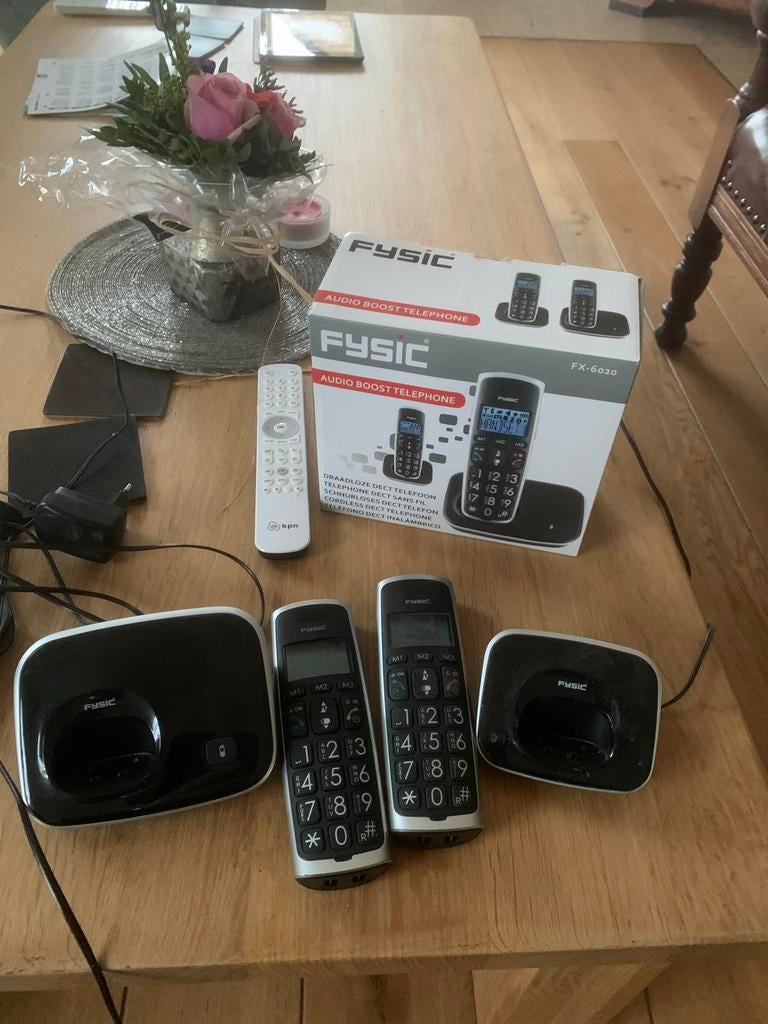 Fysic FX-6020 Draadloze DECT Telefoons (2 Handsets), Ophalen of Verzenden, Zo goed als nieuw, 2 handsets