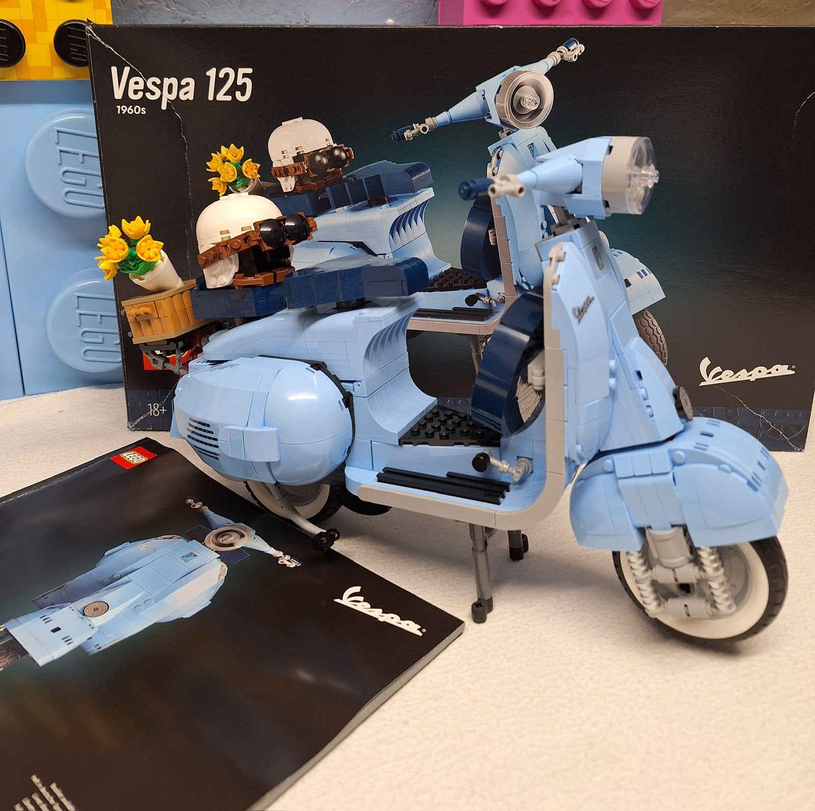 Z.g.a.n. LEGO Icons Vespa 125 Scooter 10298, Ophalen, Lego, Compleet, Zo goed als nieuw