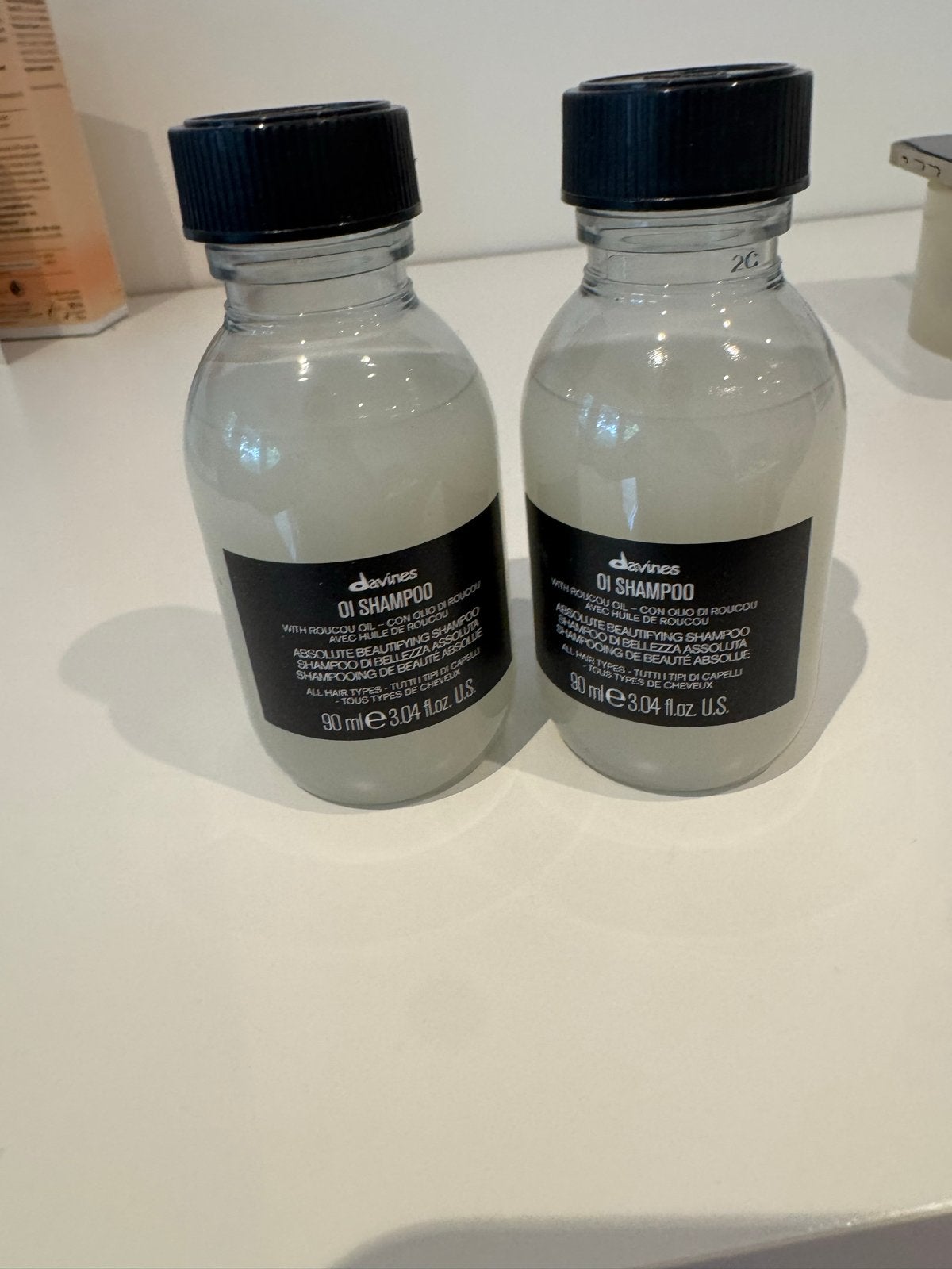 Davines OI Shampoo - 2x 90ml, Ophalen of Verzenden, Nieuw, Shampoo of Conditioner