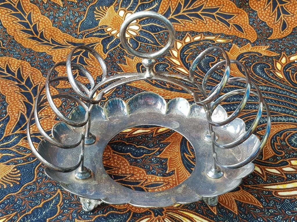 Zeldzame antieke Engelse silverplate houder voor servetten., Ophalen of Verzenden