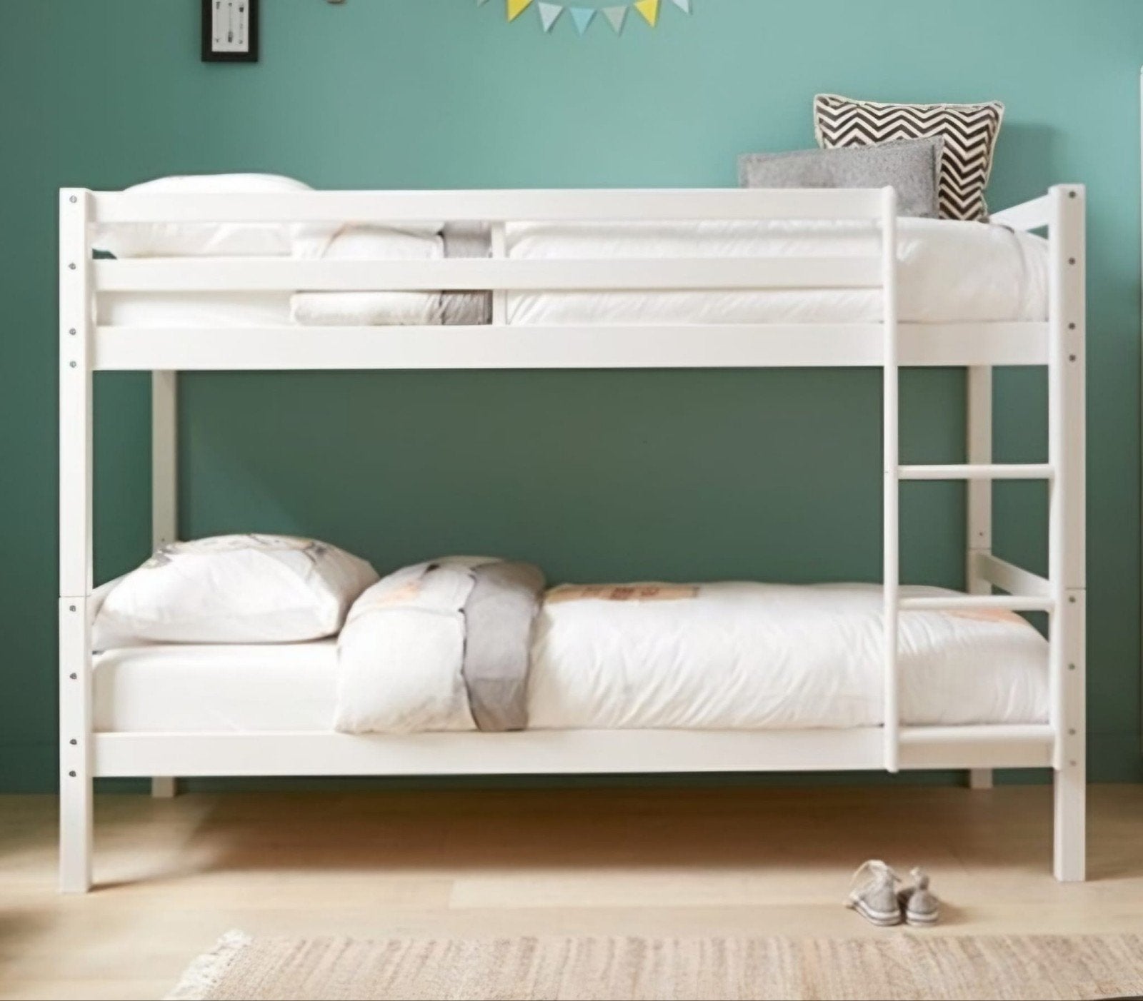 Stapelbed zonder trap, Ophalen, Gebruikt, 90 cm, Tweepersoons