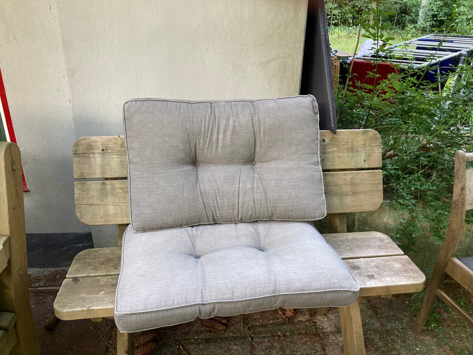 Tuinkussens 4 grijs, Tuin en Terras, Tuinmeubel-accessoires, Ophalen, Gebruikt