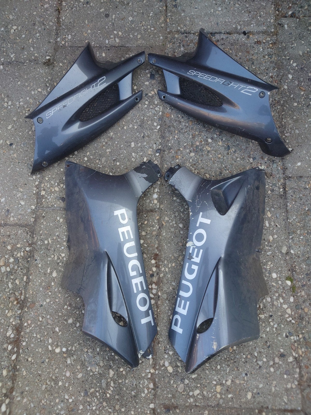 Peugeot Speedfight 2 Kappen Set - Grijs, Ophalen of Verzenden, Gebruikt, Kap, Peugeot