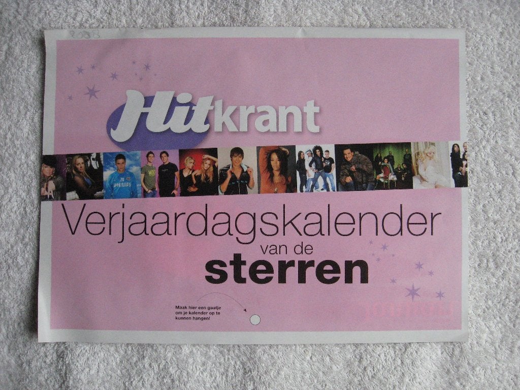 Hitkrant jaarkalenders 2008 + 2009 (posters), Ophalen of Verzenden, Zo goed als nieuw, Poster, Artwork of Schilderij