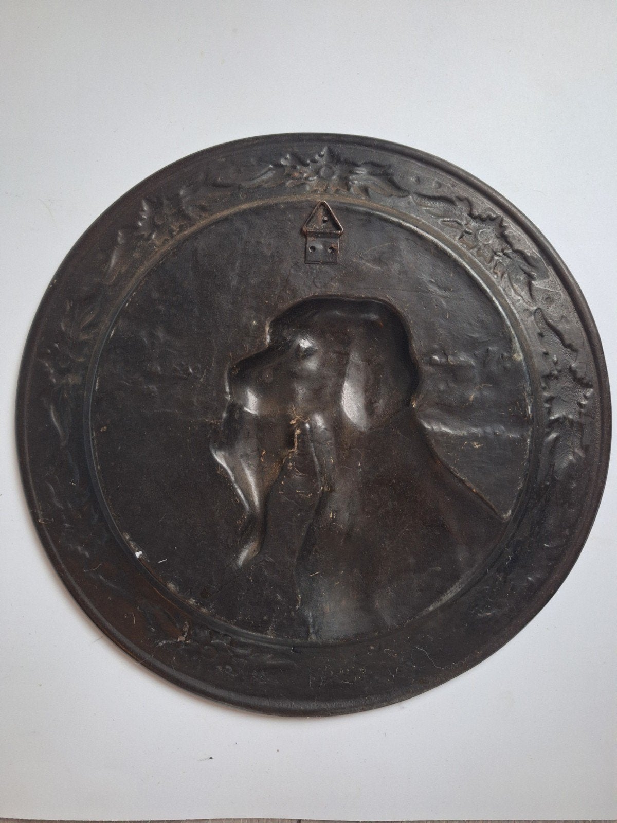 Koperen bord met jacht hond.
Diamter: 25 cm
810 gram, Ophalen of Verzenden, Koper