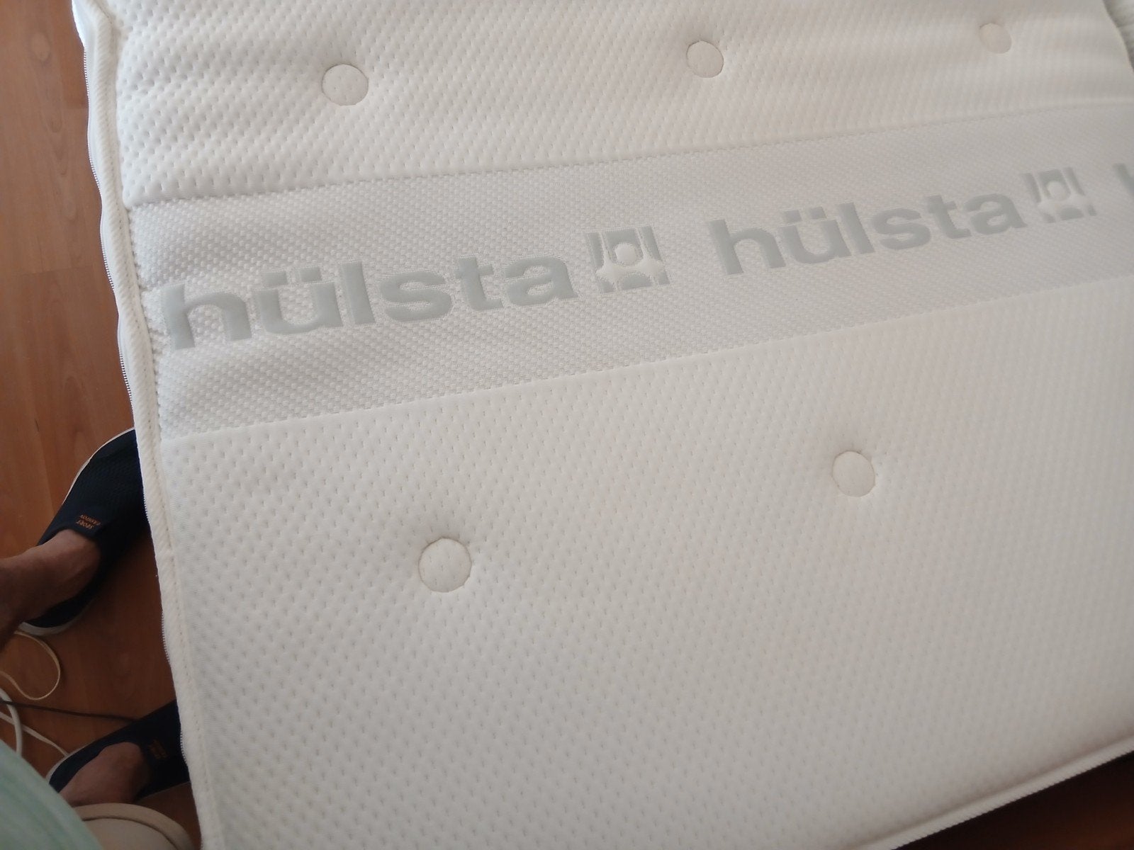 2 persoons bed, Huis en Inrichting, Ophalen, Gebruikt, Beige, Tweepersoons