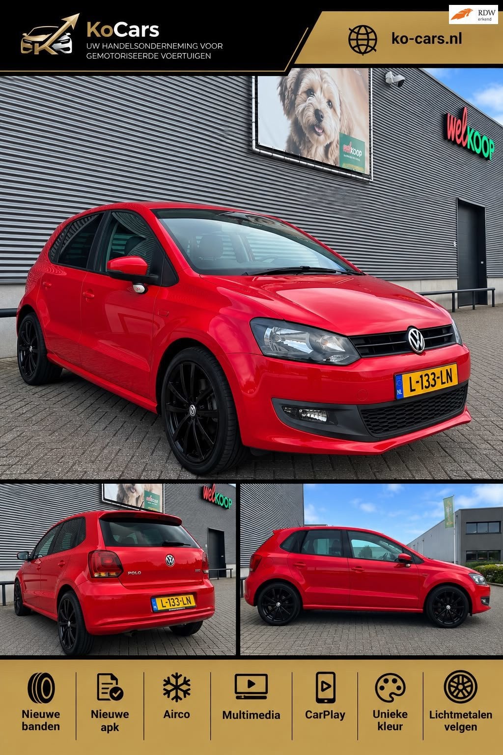 Volkswagen Polo / Nieuwe Apk / Nieuwe koppeling / Carplay /, Auto's, Voorwielaandrijving, Euro 5, 967 kg, Verwarmde buitenspiegels