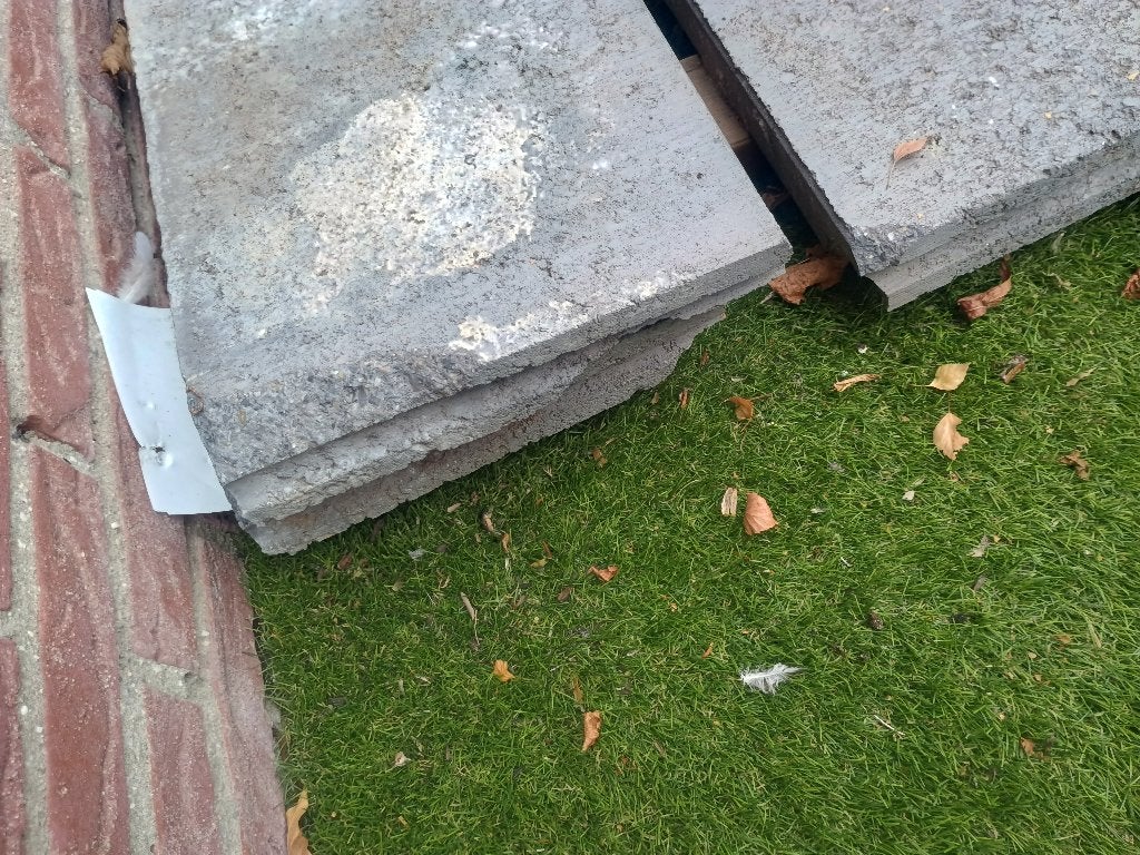 Kantopsluiting en, beton pallisade, Tuin en Terras, Ophalen, Gebruikt, 25 tot 50 cm, 25 cm of meer