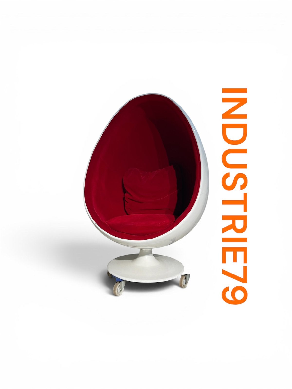 Witte Egg Chair Spaca Ace vintage Retro Artdeco, Ophalen, Kunststof, Gebruikt, Geen