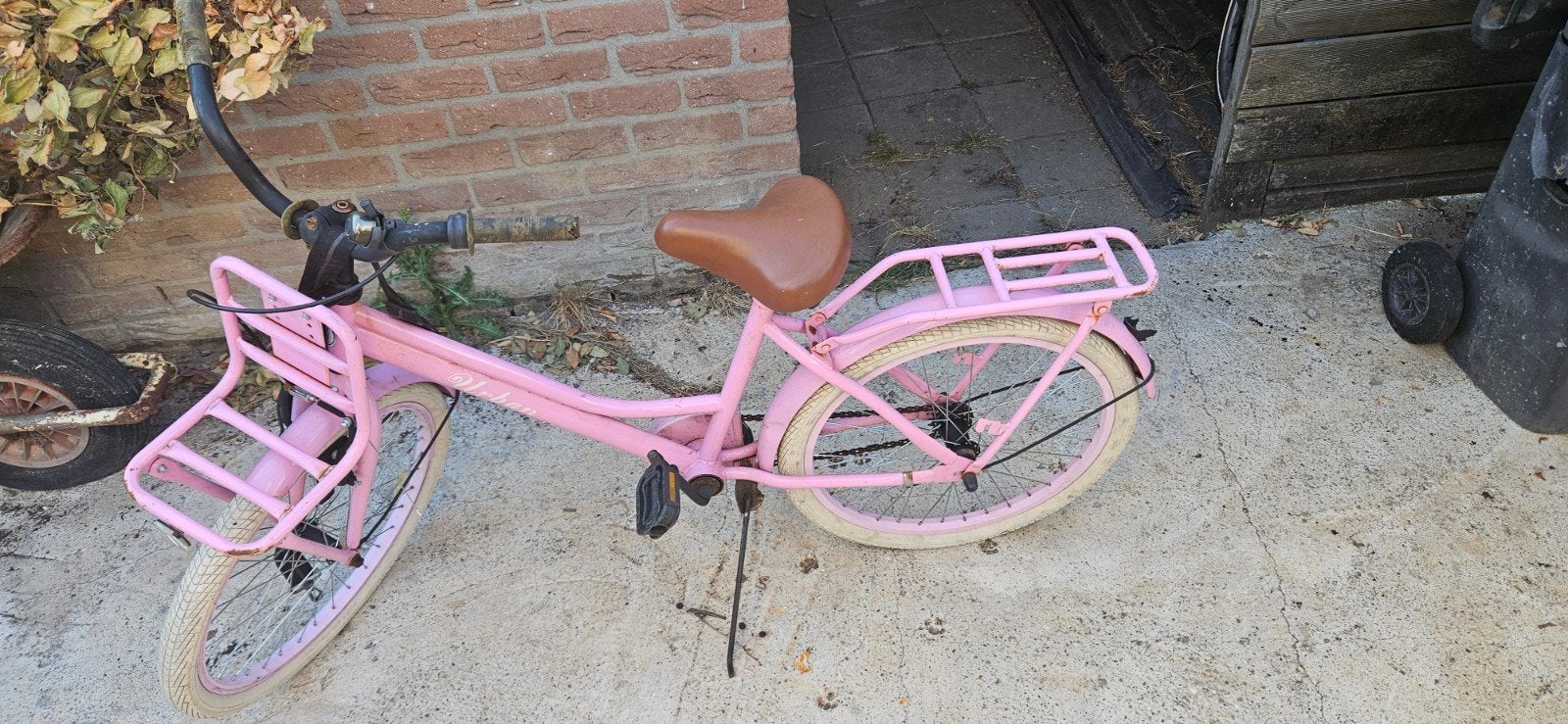 dames kinder fiets, Ophalen