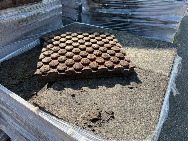 rubber tegels, 50 cm bij 50 cm in 5 cm en 6,5 cm dik, Ophalen, Overige typen, Rubber, Zo goed als nieuw