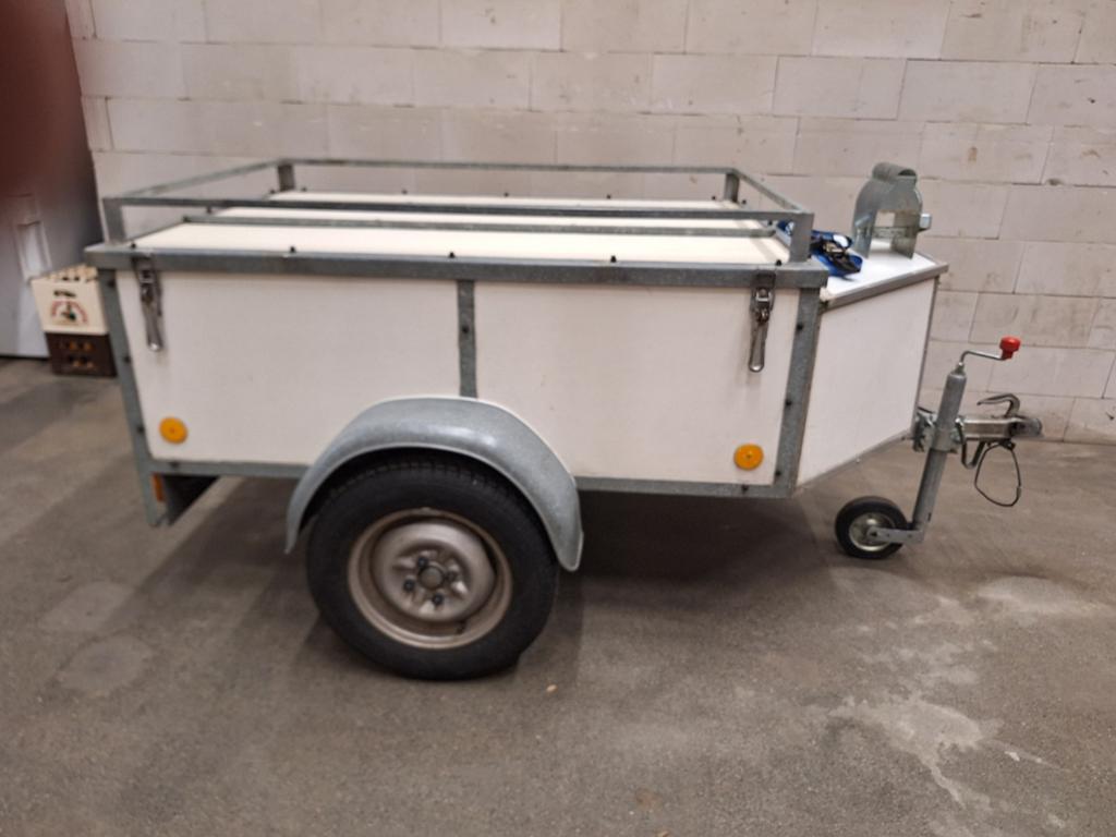 Te .K. Rieske bagagewagen. Met 3 banden met goed profiel, Auto diversen, Aanhangers en Bagagewagens, Ophalen of Verzenden