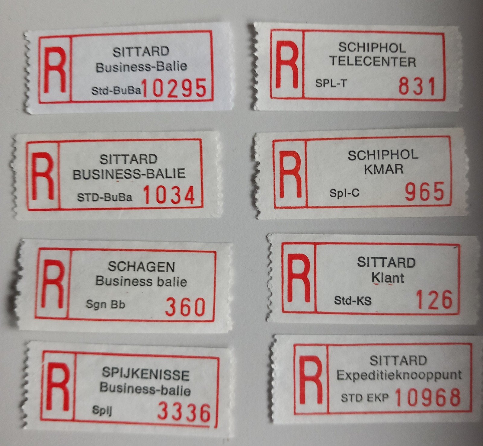 Aantekenstrookjes Bedrijfsnamen s, Postzegels en Munten, Postzegels | Nederland, Ophalen of Verzenden