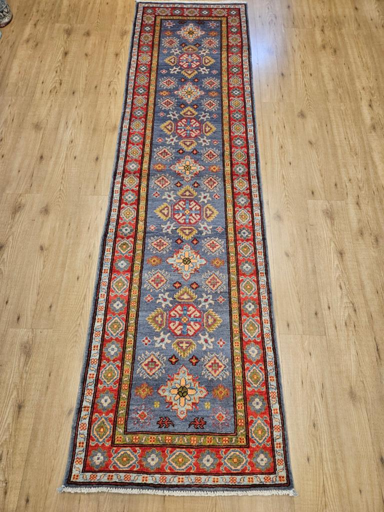 Handgeknoopt oosters tapijt loper kazak 290x83, Info@SlatsAntiek.nl, Crème, Perzisch, Vof Slats Antiek