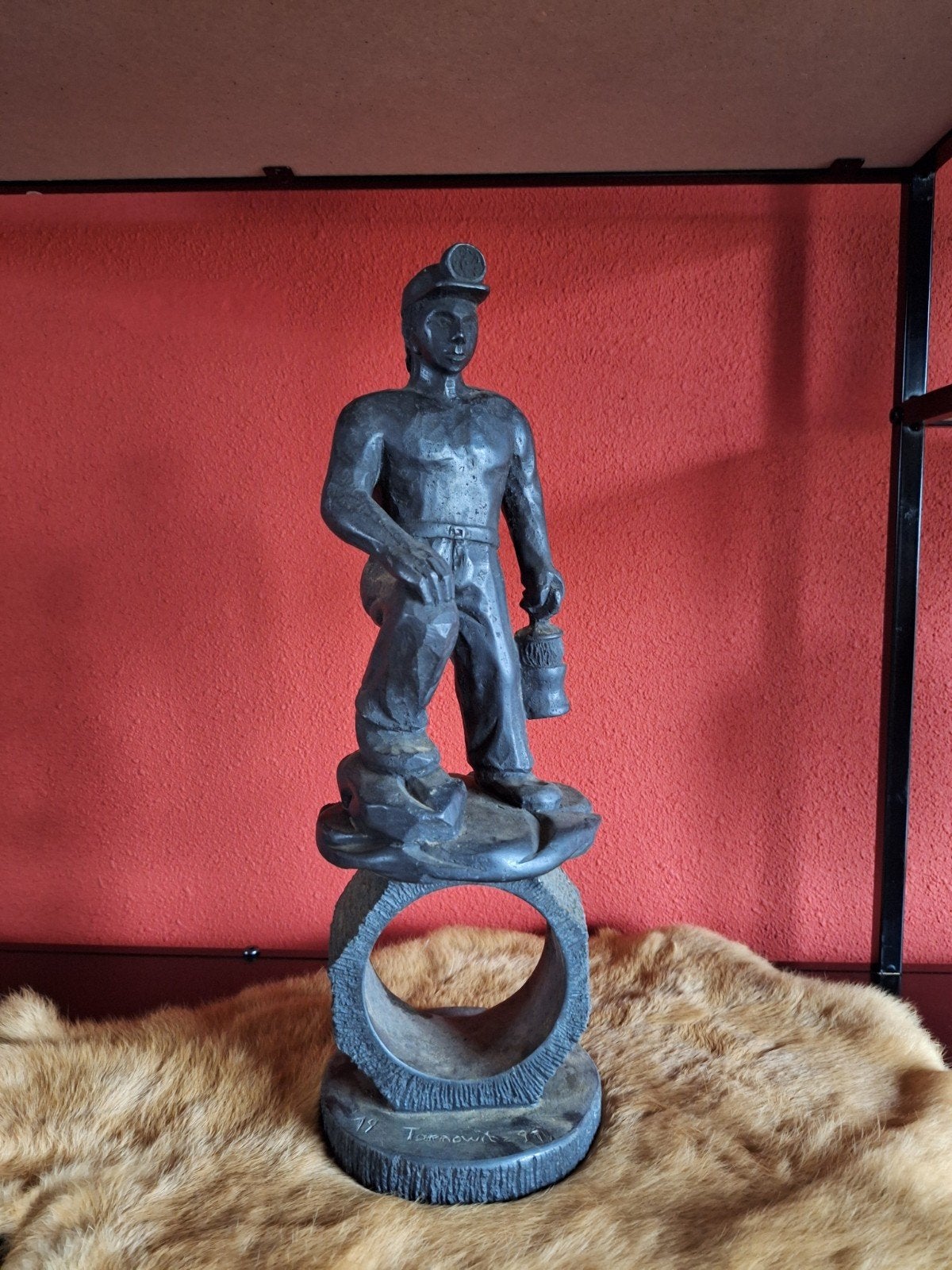 Mijnwerker beeld - Tarnowitz 97 - 39 cm hoog, Ophalen of Verzenden, Gemerkt, Overige materialen, Beeld