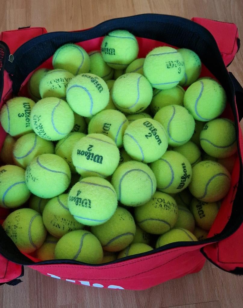 100 Wilson tennisballen gebruikt, Sport en Fitness, Tennis, Ophalen of Verzenden, Gebruikt, Ballen, Wilson