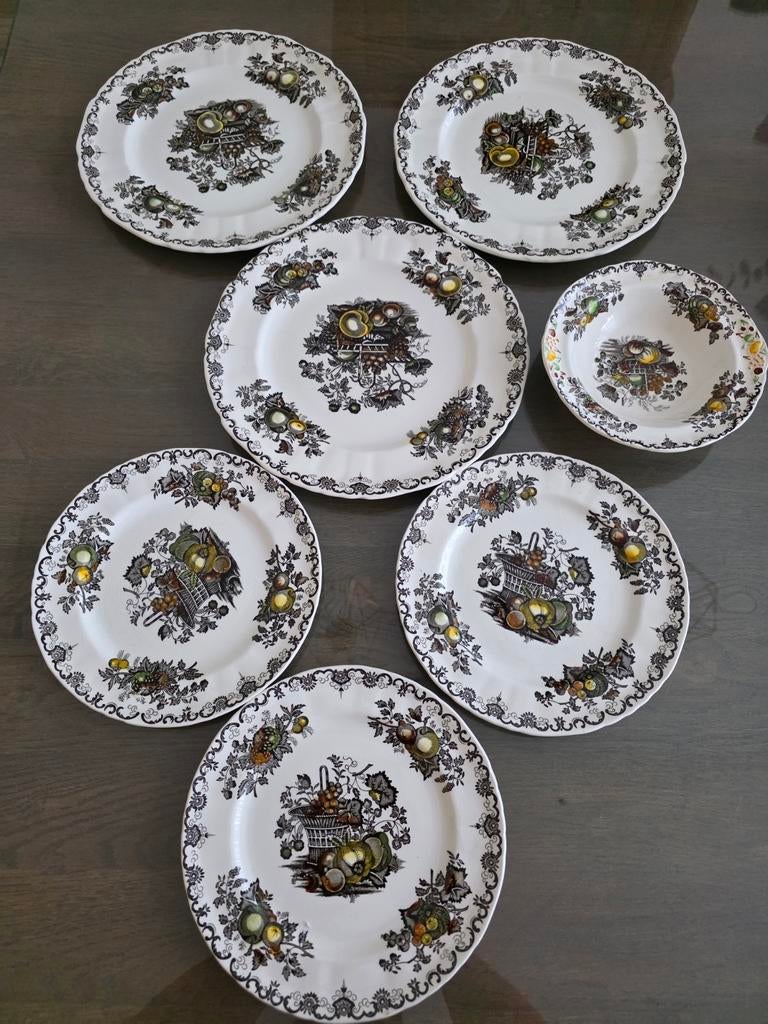 Mason's Patent Ironstone "Fruit Basket" borden, Antiek en Kunst, Ophalen of Verzenden
