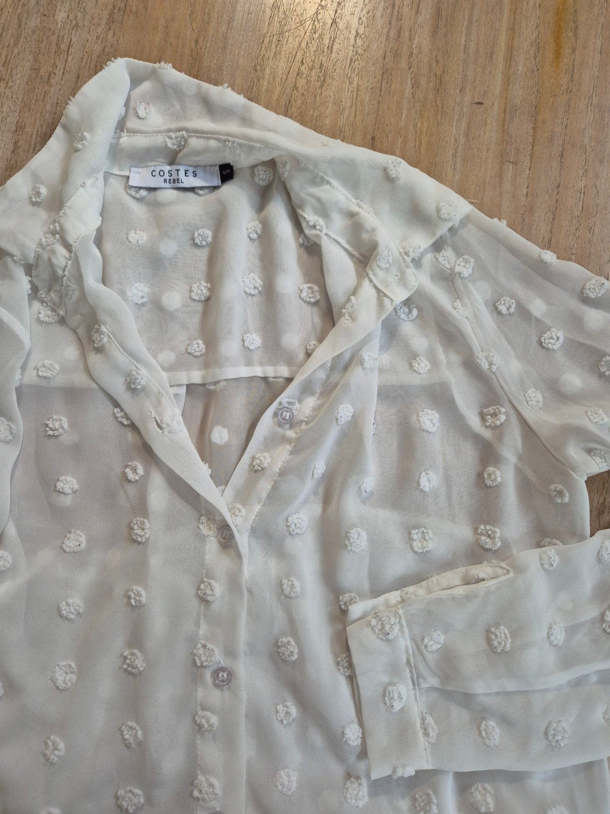 Witte blouse van Costes maat S, Kleding | Dames, Blouses en Tunieken, Wit, Ophalen of Verzenden, Zo goed als nieuw, Maat 36 (S)