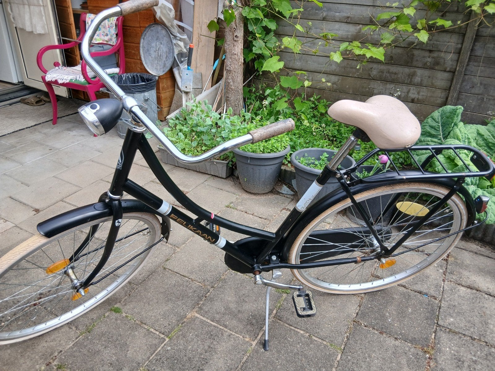 Nette Pelikaan Omafiets - Zwart, Gebruikt, Fietsen en Brommers, Fietsen | Dames | Omafietsen, Terugtraprem, Ophalen of Verzenden
