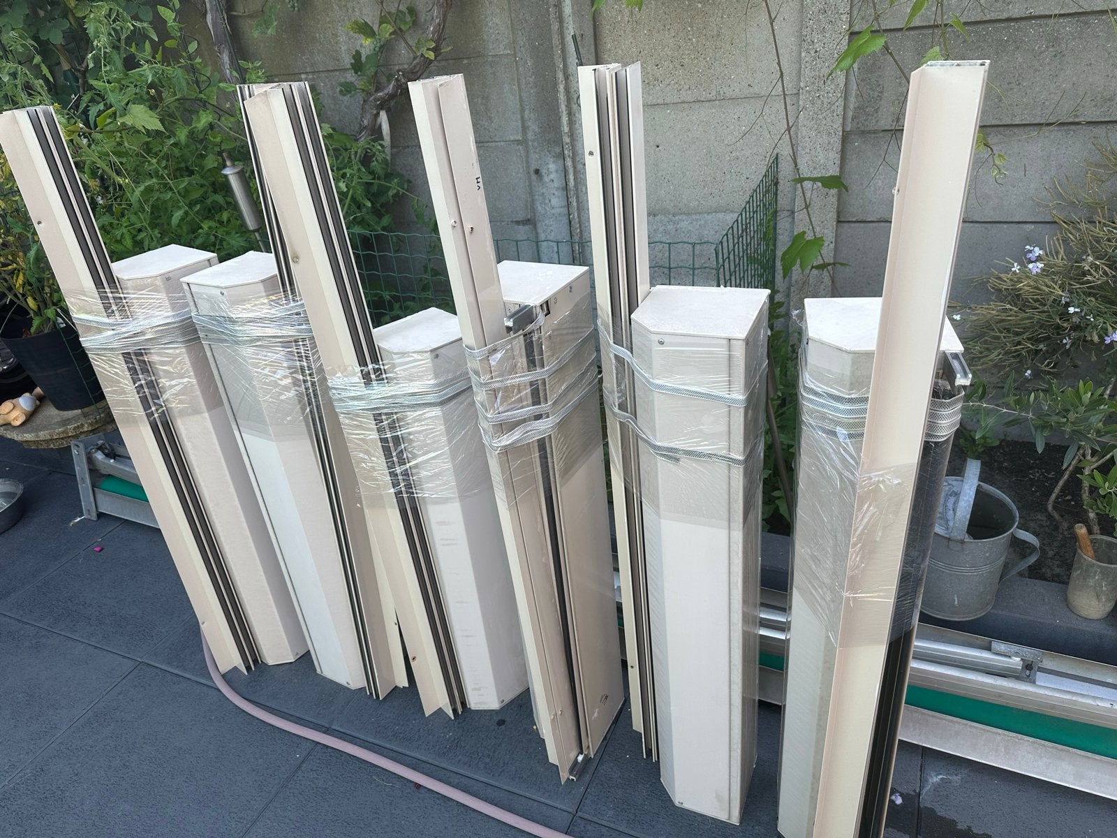 Rolluiken - 6 stuks, crème kleurig, Ophalen, Gebruikt, Minder dan 100 cm, 100 tot 150 cm