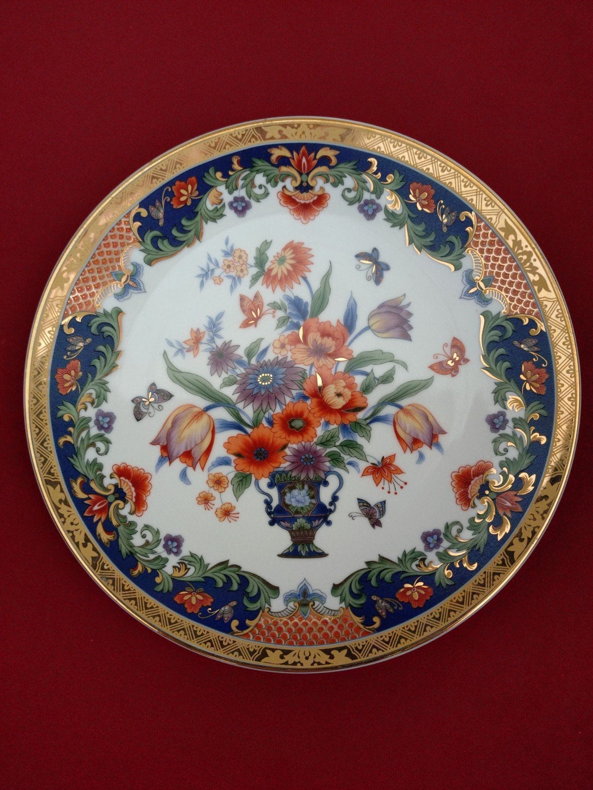 Decoratief bord met bloemen en vlinders, Made in Sri Lanka, Ophalen of Verzenden