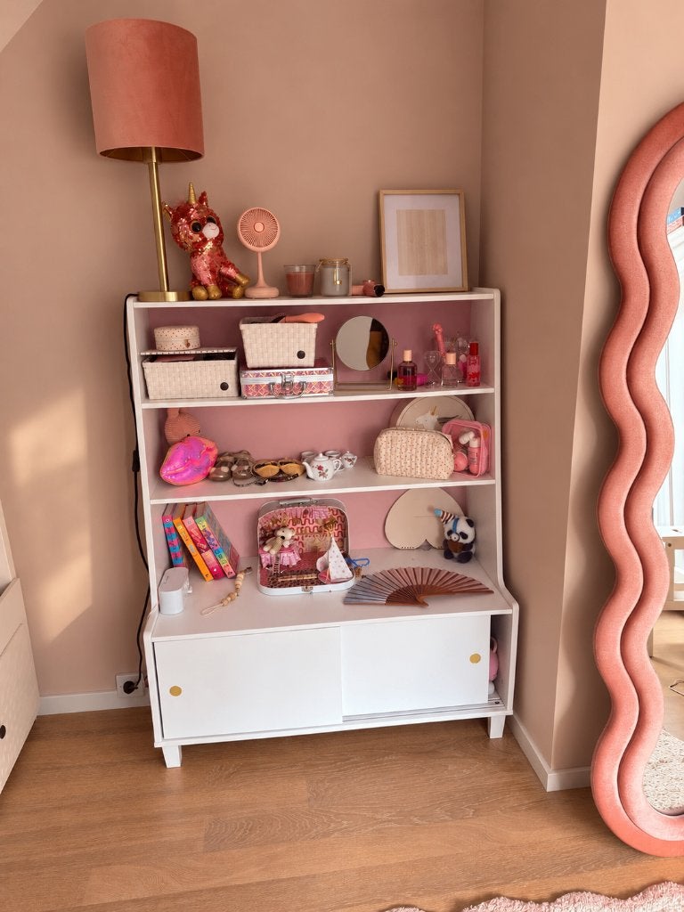 Witte kinderkamermeubels – bed, kast en bureau, Huis en Inrichting, Ophalen, Gebruikt, Eenpersoons